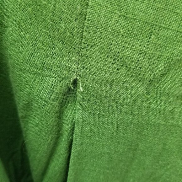 Modcloth Olive Green  Pleated Midi Skirt Linen Rayon 20 - Picture 11 of 11